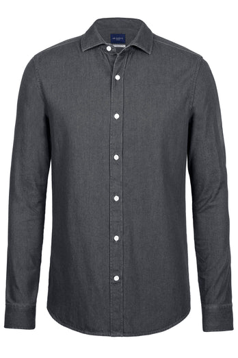 James * The Denim Shirt dark grey men's denim shirt | MR MARVIS