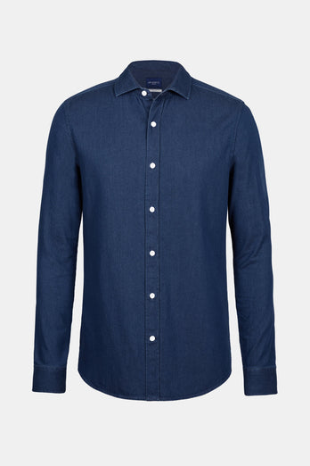 Davis * The Denim Shirt dark blue men's denim shirt | MR MARVIS