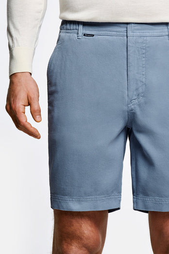 Antarctics * The Piqués grey blue organic cotton men's shorts with a zip pocket | MR MARVIS