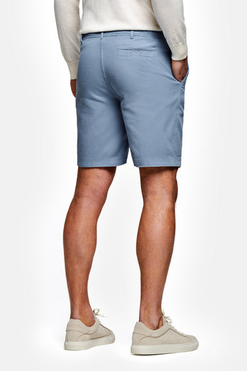 Antarctics * The Piqués grey blue organic cotton men's shorts with a zip pocket | MR MARVIS