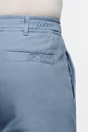 Antarctics * The Piqués grey blue organic cotton men's shorts with a zip pocket | MR MARVIS