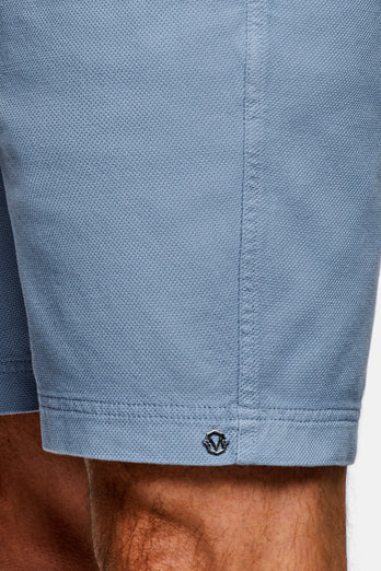 Antarctics * The Piqués grey blue organic cotton men's shorts with a zip pocket | MR MARVIS