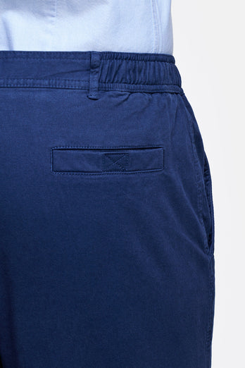 Midnights * The Originals dark blue stretch cotton men's shorts with a zip pocket | MR MARVIS