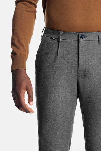 Newmans * The Flannels mid grey warm flannel men's trousers | MR MARVIS