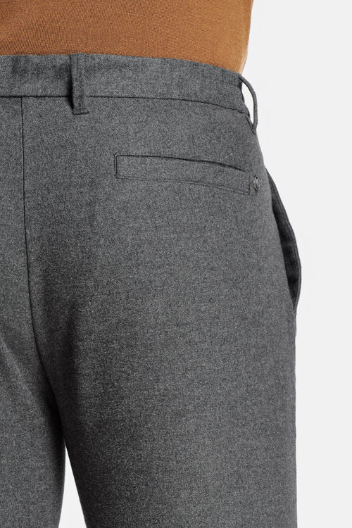 mid grey warm flannel men's trousers | MR MARVIS