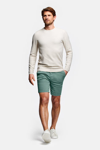 Felsons * The Originals mid green stretch cotton men's shorts with a zip pocket | MR MARVIS