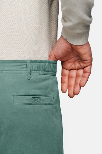Felsons * The Originals mid green stretch cotton men's shorts with a zip pocket | MR MARVIS
