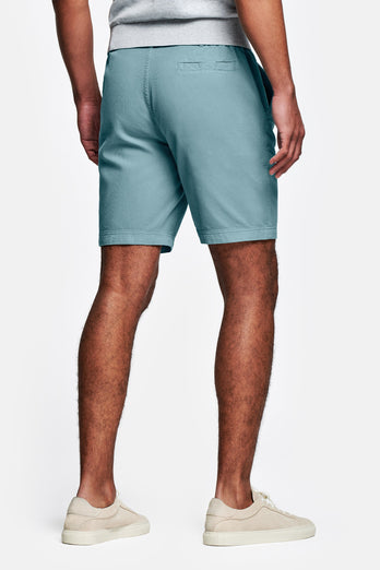 Astons * The Piqués blue green organic cotton men's shorts with a zip pocket | MR MARVIS