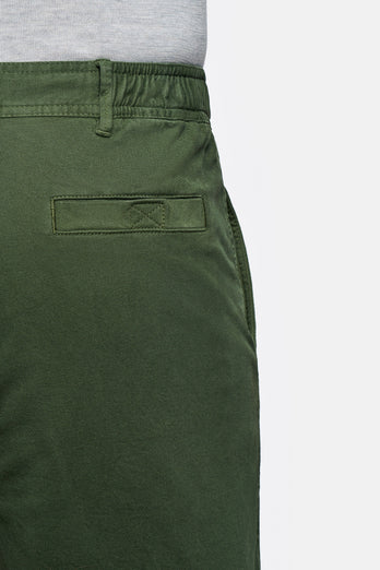 Estates * The Originals dark green stretch cotton men's shorts with a zip pocket | MR MARVIS