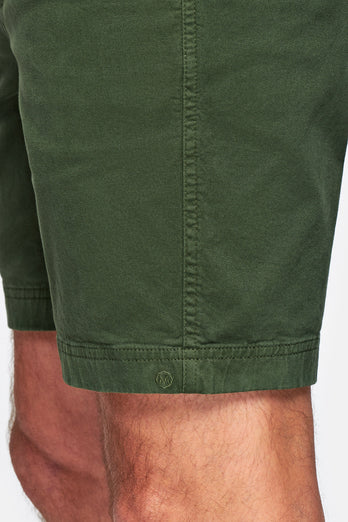 Estates * The Originals dark green stretch cotton men's shorts with a zip pocket | MR MARVIS