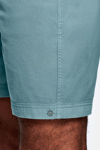 Astons * The Piqués blue green organic cotton men's shorts with a zip pocket | MR MARVIS