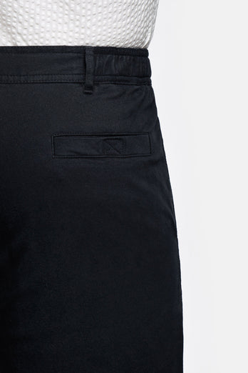 Blackjacks * The Originals black stretch cotton men's shorts with a zip pocket | MR MARVIS