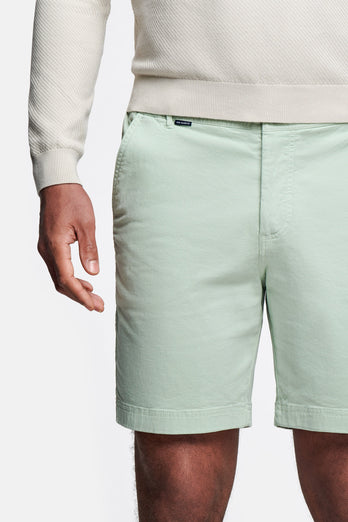 Aviators * The Originals light green stretch cotton men's shorts with a zip pocket | MR MARVIS