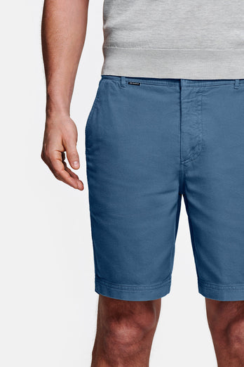 Mavericks * The Piqués blue organic cotton men's shorts with a zip pocket | MR MARVIS