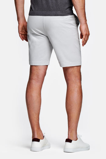 Gullwings * The Originals light grey stretch cotton men's shorts with a zip pocket | MR MARVIS