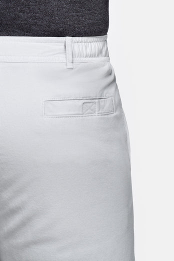 Gullwings * The Originals light grey stretch cotton men's shorts with a zip pocket | MR MARVIS
