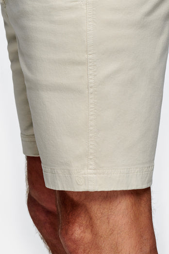 Gazettes * The Originals beige stretch cotton men's shorts with a zip pocket | MR MARVIS