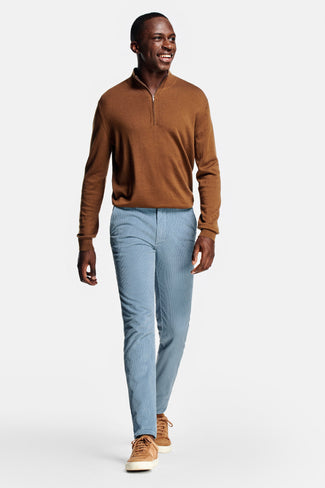 Antarctics * The Cords grey blue ribbed corduroy fabric men's trousers | MR MARVIS