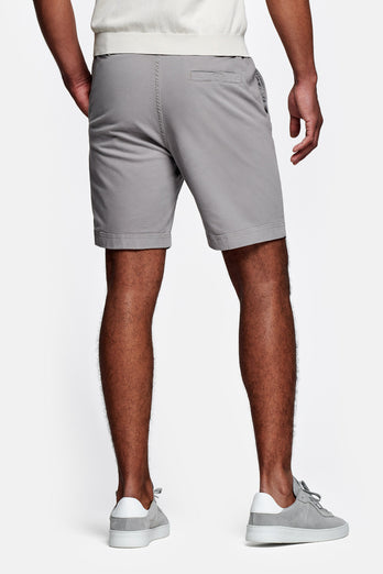 Oysters * The Originals grey stretch cotton men's shorts with a zip pocket | MR MARVIS