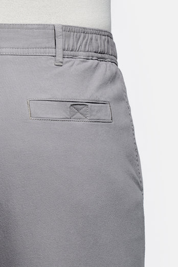 Oysters * The Originals grey stretch cotton men's shorts with a zip pocket | MR MARVIS
