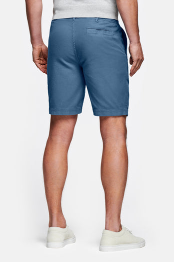 Mavericks * The Piqués blue organic cotton men's shorts with a zip pocket | MR MARVIS