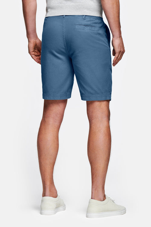 blue organic cotton men's shorts with a zip pocket | MR MARVIS