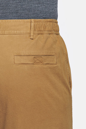 Cubans * The Originals dark khaki stretch cotton men's shorts with a zip pocket | MR MARVIS