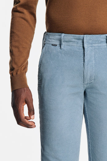 Antarctics * The Cords grey blue ribbed corduroy fabric men's trousers | MR MARVIS