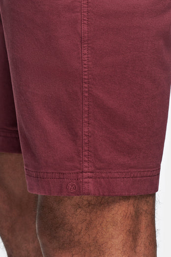 Rileys * The Originals burgundy stretch cotton men's shorts with a zip pocket | MR MARVIS