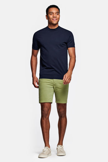 Martinis * The Originals olive green stretch cotton men's shorts with a zip pocket | MR MARVIS