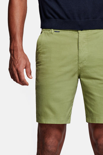 Martinis * The Originals olive green stretch cotton men's shorts with a zip pocket | MR MARVIS