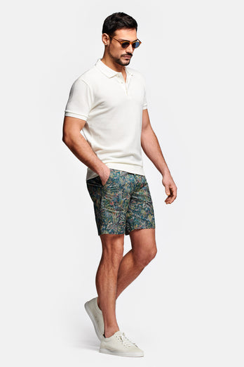 Botanists * The Print Originals floral print stretch cotton men's shorts with a zip pocket | MR MARVIS