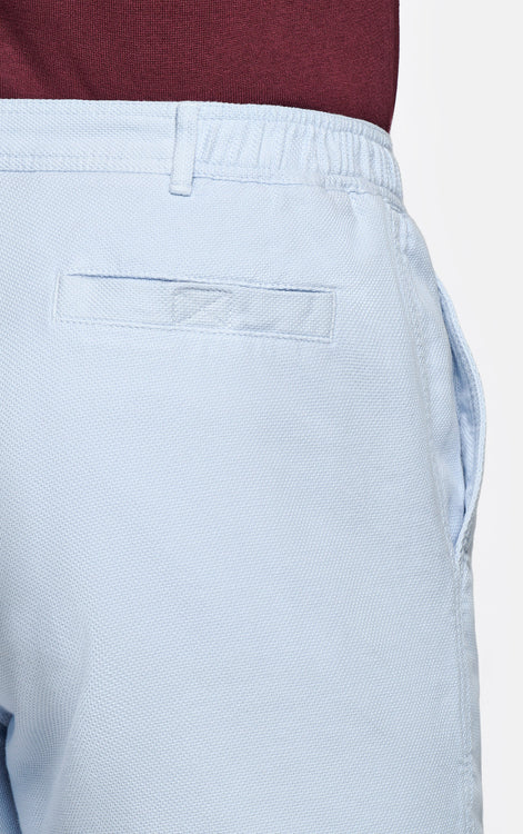 light blue organic cotton men's shorts with a zip pocket | MR MARVIS