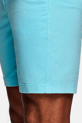 Aquaramas * The Originals turquoise blue stretch cotton men's shorts with a zip pocket | MR MARVIS