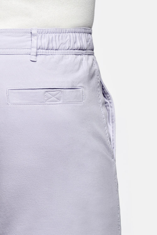 light purple stretch cotton men's shorts with a zip pocket | MR MARVIS
