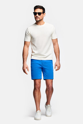 Poolsiders * The Originals royal blue stretch cotton men's shorts with a zip pocket | MR MARVIS