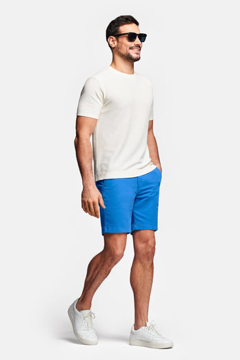 Poolsiders * The Originals royal blue stretch cotton men's shorts with a zip pocket | MR MARVIS