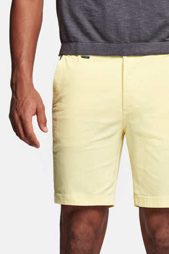 Limoncellos * The Originals light yellow stretch cotton men's shorts with a zip pocket | MR MARVIS