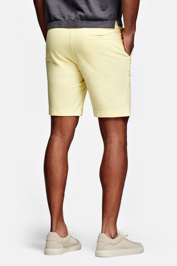 Limoncellos * The Originals light yellow stretch cotton men's shorts with a zip pocket | MR MARVIS