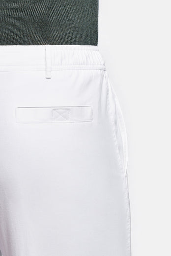 Wimbledons * The Originals all white stretch cotton men's shorts with a zip pocket | MR MARVIS