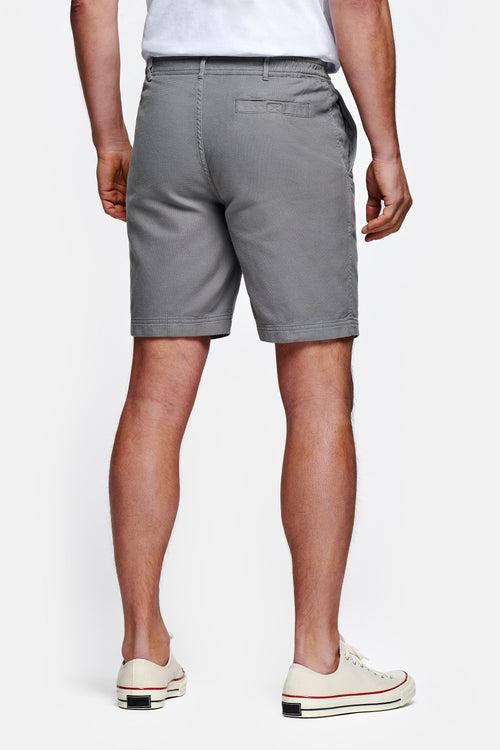 mid grey organic cotton men's shorts with a zip pocket | MR MARVIS