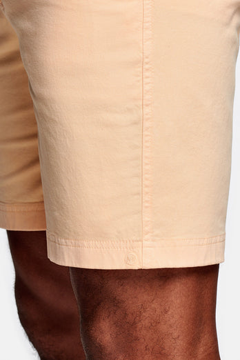 Melons * The Originals light orange stretch cotton men's shorts with a zip pocket | MR MARVIS