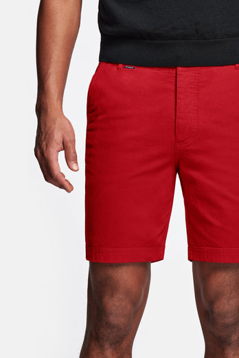 Chillies * The Originals red stretch cotton men's shorts with a zip pocket | MR MARVIS