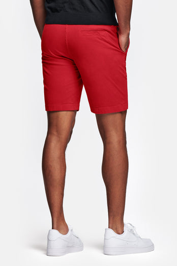 Chillies * The Originals red stretch cotton men's shorts with a zip pocket | MR MARVIS