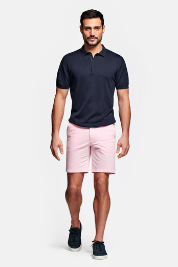 Flamingos * The Originals pink stretch cotton men's shorts with a zip pocket | MR MARVIS