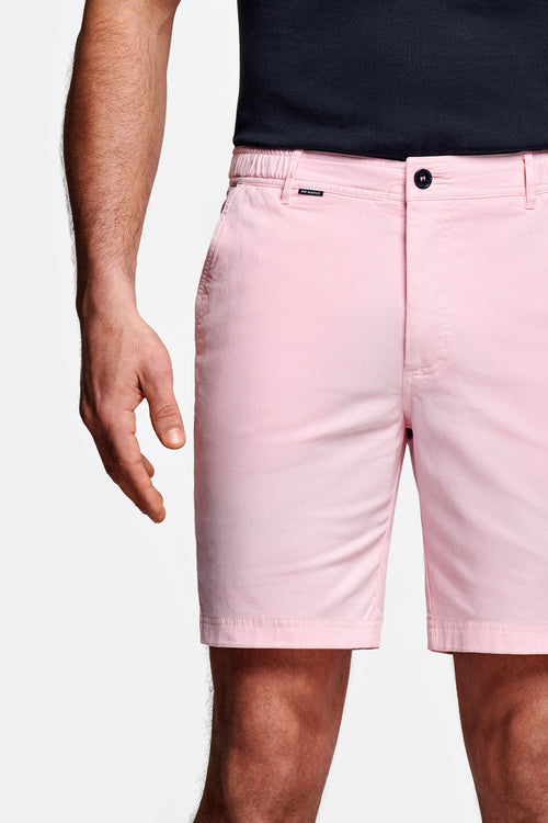 pink stretch cotton men's shorts with a zip pocket | MR MARVIS