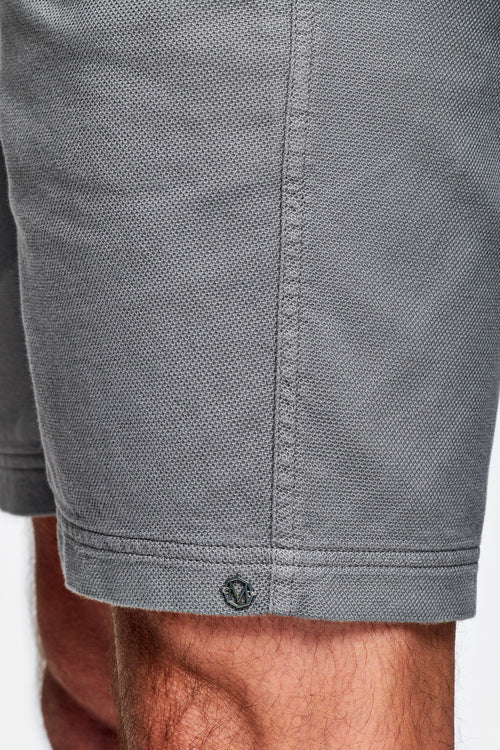 mid grey organic cotton men's shorts with a zip pocket | MR MARVIS