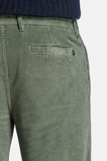 Defenders * The Cords green ribbed corduroy fabric men's trousers | MR MARVIS