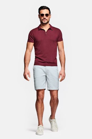 Gullwings * The Piqués light grey organic cotton men's shorts with a zip pocket | MR MARVIS