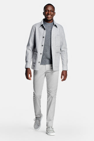 Gullwings * The Cords light grey ribbed corduroy fabric men's trousers | MR MARVIS